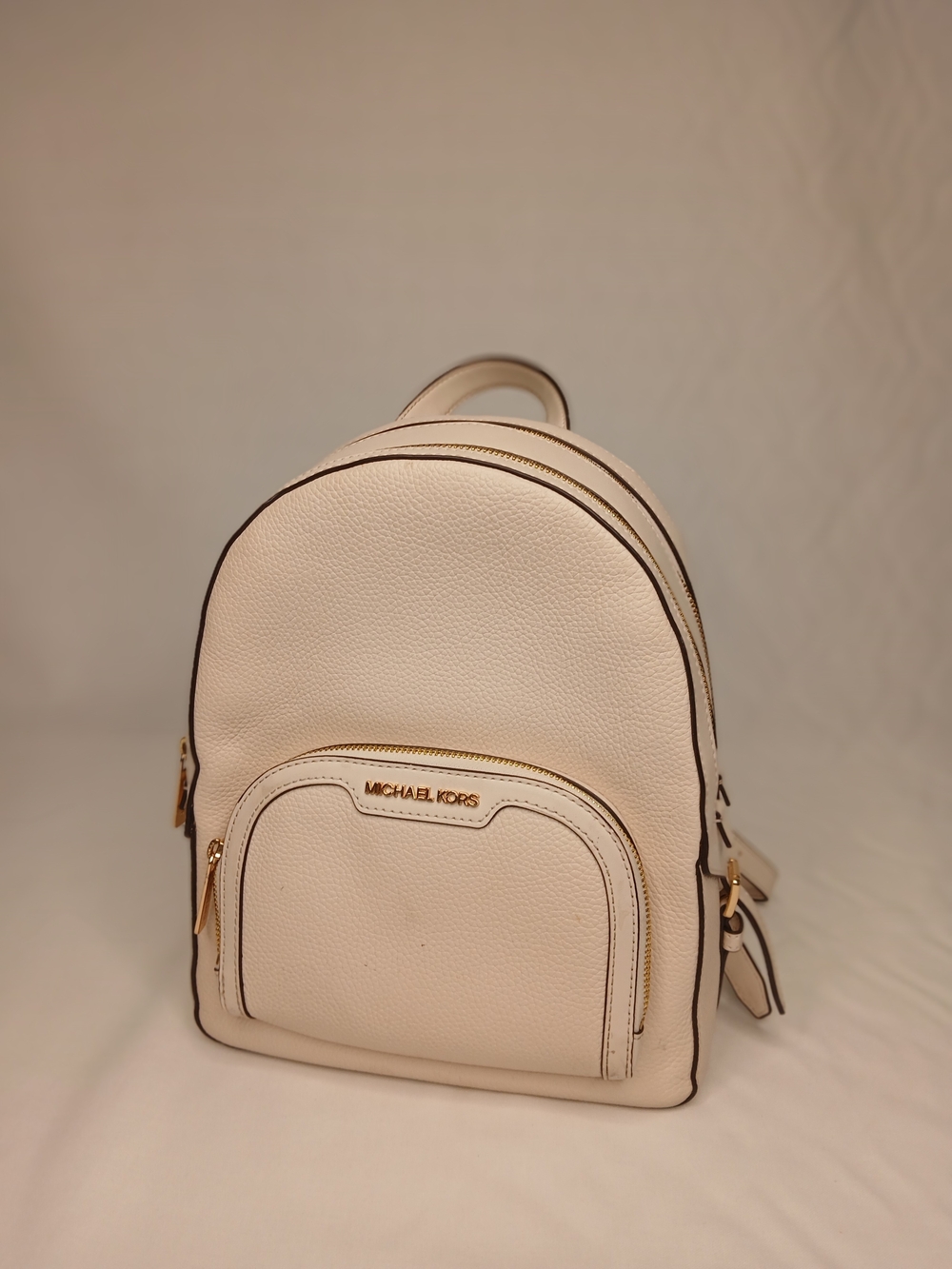 Michael Kors Cream Leather Mini Backpack